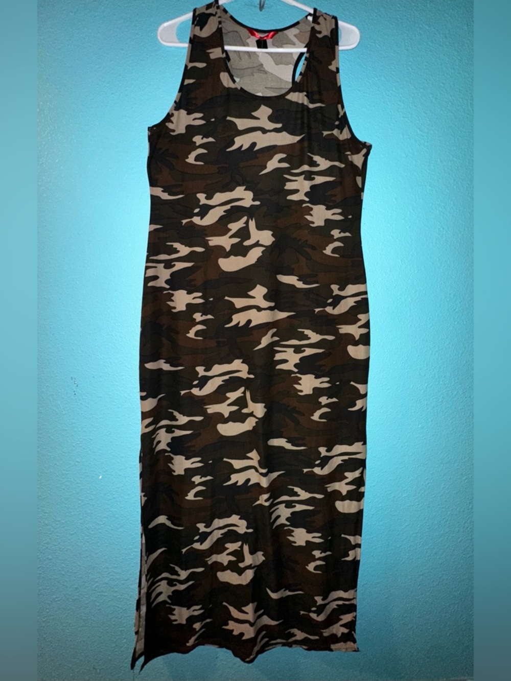 Hot Kiss Camo Maxi Dress in Olive, Brown, Tan